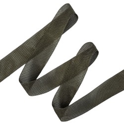 Окантовочная лента-бейка, цвет Тёмно-Серый 22мм (на отрез)  в Серове