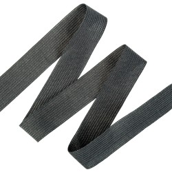 Окантовочная лента-бейка, цвет Чёрный 22мм (на отрез)  в Серове