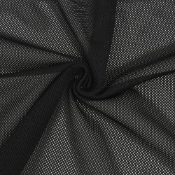 Трикотажная Сетка 75 г/м2, цвет Черный (на отрез)  в Серове