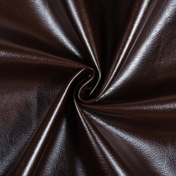 Ткань Дерматин (Кожзам) для мебели, цвет Темно-Коричневый (на отрез)  в Серове