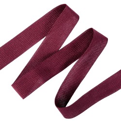 Окантовочная лента-бейка, цвет Бордовый 22мм (на отрез)  в Серове