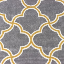 Интерьерная ткань Дак (DUCK), принт &quot;Орнамент на Сером&quot; (на отрез)  в Серове