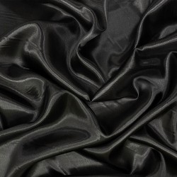 Ткань Атлас-сатин, цвет Черный (на отрез)  в Серове