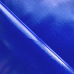 Ткань ПВХ 450 гр/м2, Синий (Ширина 160см), на отрез  в Серове