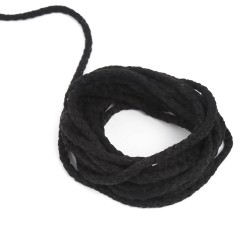 Шнур для одежды тип 2,  Чёрный (плетено-вязаный/полиэфир)  в Серове