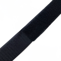 Контактная лента 40мм (38мм) цвет Черный (велькро-липучка, на отрез)  в Серове